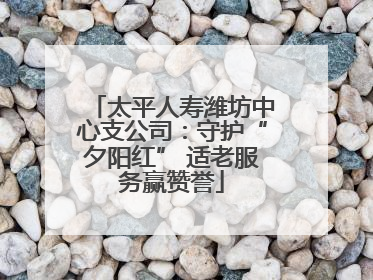 太平人寿潍坊中心支公司：守护“夕阳红” 适老服务赢赞誉